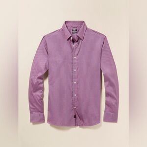 Faherty The Movement Shirt in Blue Rose Gingham Size Medium Button Down Casual